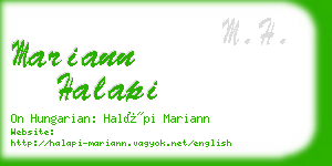 mariann halapi business card